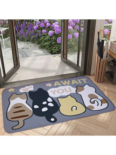 Welcome guests into your home with our Cute Cat Shaped Welcome <a href="https://canaryhouze.com/collections/rugs-and-mats" target="_blank" rel="noopener">Doormat</a>. Featuring a personalized touch for cat lovers, this home decor piece is perfect for adding a touch of charm and personality to your entryway. With its cute cat shape and durable design, this doormat is both functional and stylish.