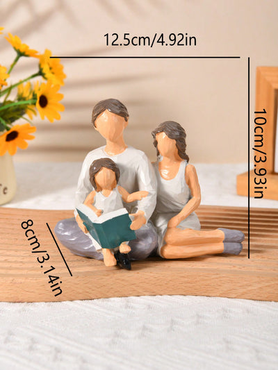 Modern Minimalist Resin Interactive Family Ornament for Home Decoration