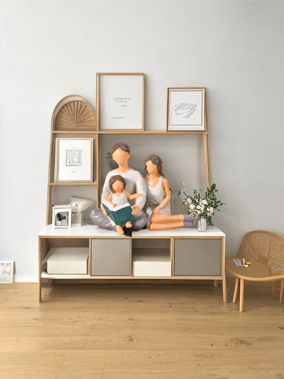 This Modern Minimalist Resin Interactive Family Ornament is the perfect addition to your home decor. Made from high-quality resin, it adds a touch of elegance while encouraging family interaction. Its sleek design and modern aesthetic make it a versatile piece for any room. Create a warm and inviting atmosphere with this unique decoration.