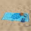 Sunset and Sea Turtle Sandproof Beach Towel - Quick Drying, Perfect for Sports, Travel, Yoga, and More