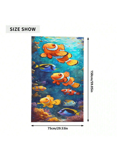 Ocean Creatures Microfiber Beach Towel: Soft, Absorbent, and Stylish Summer Accessory