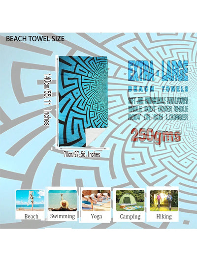 Space Pattern Superfine Fiber Beach Towel: Get Ready for Summer Fun!