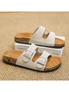 Summer Chic: Fashion Buckle Flat Cork Slippers for Unisex Beach Fun