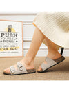 Summer Chic: Fashion Buckle Flat Cork Slippers for Unisex Beach Fun