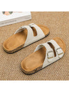 Summer Chic: Fashion Buckle Flat Cork Slippers for Unisex Beach Fun