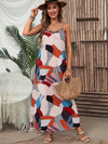 Geo Print Cami Dress: The Perfect Summer Long Skirt with Hidden Pocket