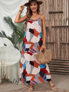 Geo Print Cami Dress: The Perfect Summer Long Skirt with Hidden Pocket