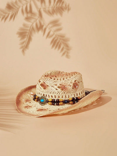 Stay Stylish on Vacation with the Women's Western Cowboy Straw Hat