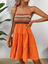 Summer Vibes: Color Block Ruffled Hem Spaghetti Strap Dress