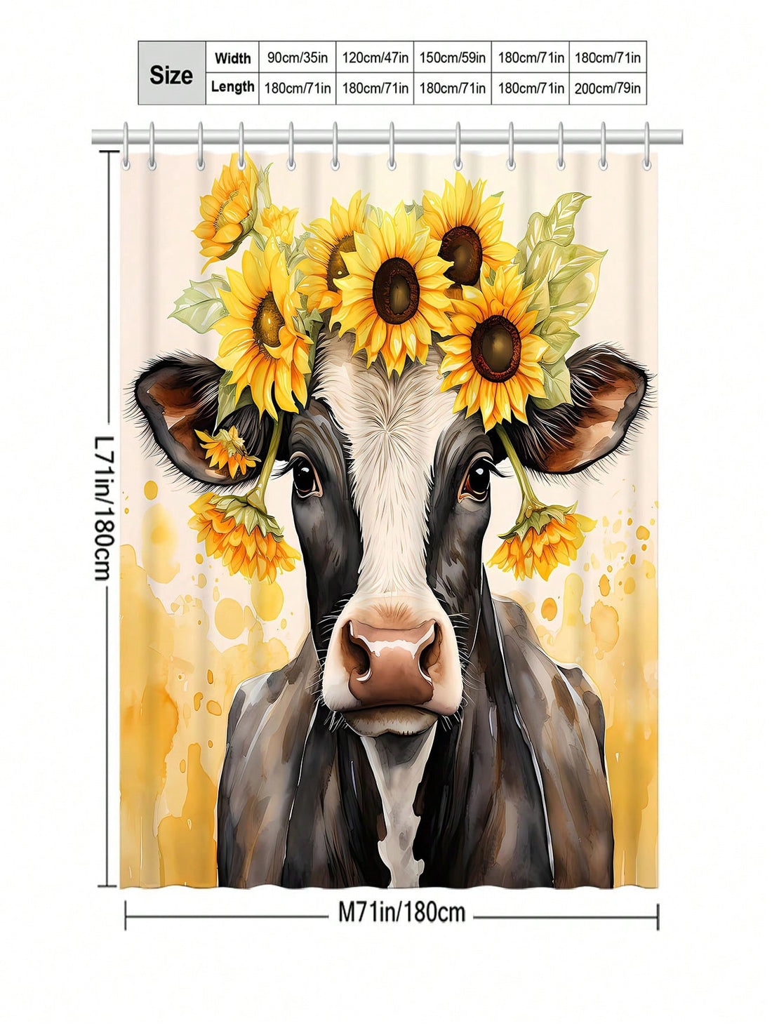 Add a touch of charming country style to your bathroom with our Farmhouse Chic <a href="https://canaryhouze.com/collections/shower-curtain" target="_blank" rel="noopener">shower curtain</a>, featuring a delightful pattern of cows and sunflowers. Made with durable materials, this shower curtain not only adds a cheerful design to your space but also provides privacy and water resistance.