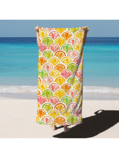 Sunset Palm Tree Sandproof Beach Towel: Quick-Drying, Underwater World Sea Turtle Design for Sports, Travel, Yoga, and More