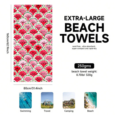 Sunset Palm Tree Sandproof Beach Towel: Quick-Drying, Underwater World Sea Turtle Design for Sports, Travel, Yoga, and More