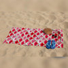 Sunset Palm Tree Sandproof Beach Towel: Quick-Drying, Underwater World Sea Turtle Design for Sports, Travel, Yoga, and More