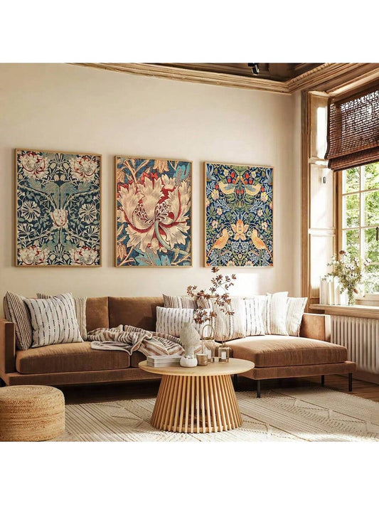 Elevate your living space with the William Morris Abstract Plant Posters - Set of 3. These stunning flower-themed canvas art pieces are perfect for any room, adding a touch of sophistication and elegance. Featuring high-quality prints of William Morris' iconic designs, these posters are sure to impress.