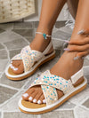 Chic and Stylish Gold Glitter Slide Sandals for Women