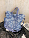 Get ready to elevate your style with our Delicate Star Print Lightweight Blue Tote Bag. Made for the modern woman, this bag is the ultimate essential. With its lightweight design and delicate star print, it offers both style and practicality. Perfect for any occasion, this tote bag is a must-have in every woman's wardrobe.