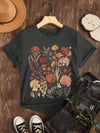 Floral Essence: Casual and Simple Women's T-Shirt for Summer