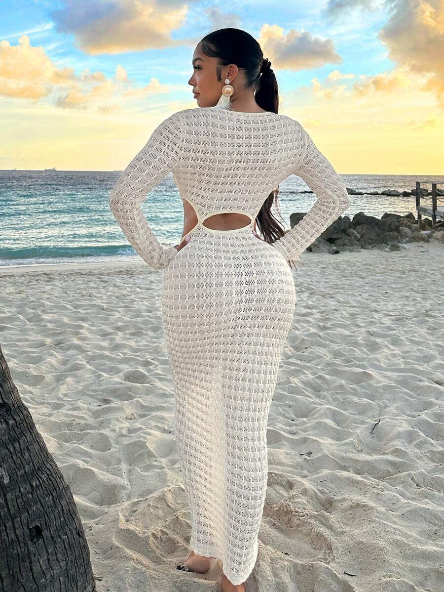 This plus size see-through beach dress is your go-to for sunny days and warm nights. Its light, airy fabric keeps you cool while making a bold statement at summer dates, bachelorette parties, or beach vacations. Flirty and fun, it layers effortlessly over your favorite swimwear or bodysuit, giving you a playful look that turns heads wherever you go. Get ready to shine under the sun with this effortlessly stylish cover-up.