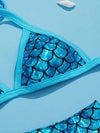 Pet Mermaid Magic: Blue Bikini Swimsuit Set