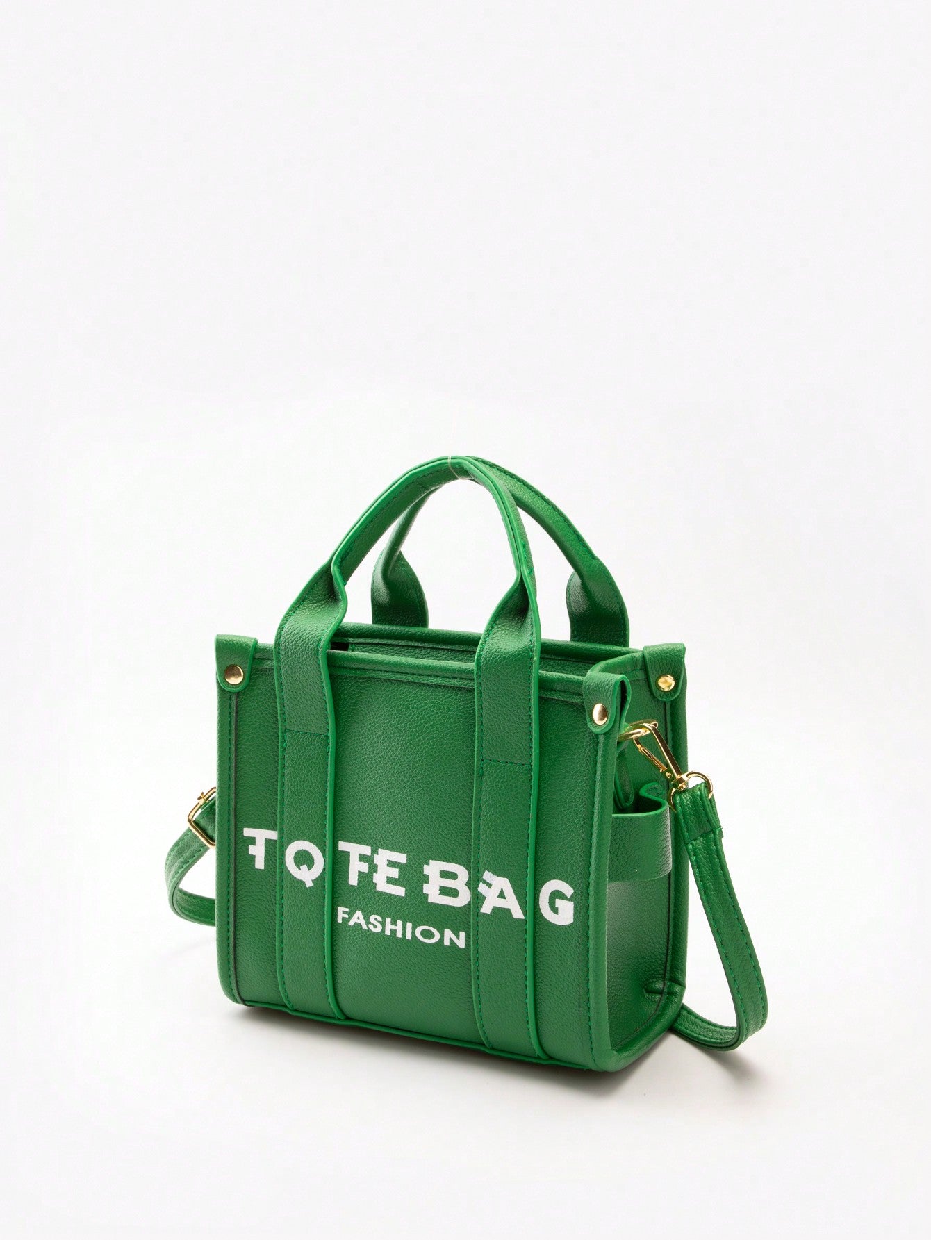 Introducing the Chic Mini Handbag, a stylish and versatile accessory with a solid color design and elegant letter embossed detail. Enhance your outfit with this sophisticated and practical handbag. Perfect for any occasion, this bag is a must-have for fashion-conscious individuals.