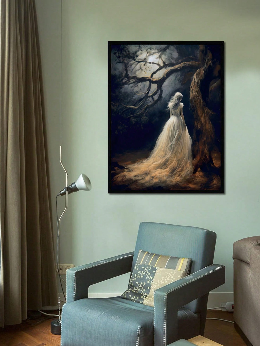 Add a touch of eerie and vintage charm to your Halloween decor with our Gothic Romance oil painting poster. Featuring a hauntingly beautiful design, this poster is the perfect addition to any Halloween-themed room. Made with high-quality materials, this poster is sure to bring a sense of nostalgia and spookiness to your home.