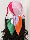 Silk Square Scarf Hair Bands: Elegant Hijab Neckerchief for Women