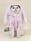 Cute and Cozy Pet Cosplay Hoodie: Fleece Cow & Rabbit Design