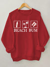 Essence of Comfort: Loose-Fit Round Neck Letter Print Sweatshirt