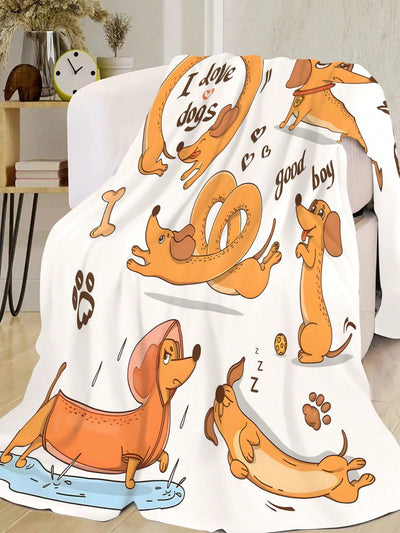 Ultra-Soft Printed Blanket for Sofa, Bed, or Travel - Stay Cozy Anywhere!