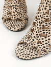 Leopard Print Laser Open Toe Sandals: Chic and Versatile High Heels