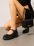 chunky Mary Jane platform shoes image 8 showing visible heel, strap, toe, color, and material details