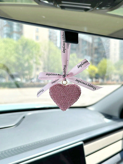 Love on the Road: Heart-Shaped Car Pendant for Women