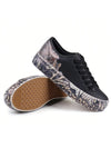 White Floral Lace-Up Casual Walking Shoes: Step into Spring in Style!