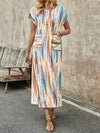 Sun-Kissed Stripes: Women's Colorful Striped Summer Dress