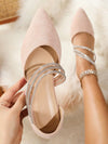 Elegant Rhinestone-Embellished Hollow-Out Pointed Flats – Perfect for Weddings, Parties, and Summer Elegance