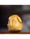 Heartfelt Rabbit Wooden Carving: A Creative Gift for Home Desktop Decor