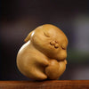 Heartfelt Rabbit Wooden Carving: A Creative Gift for Home Desktop Decor