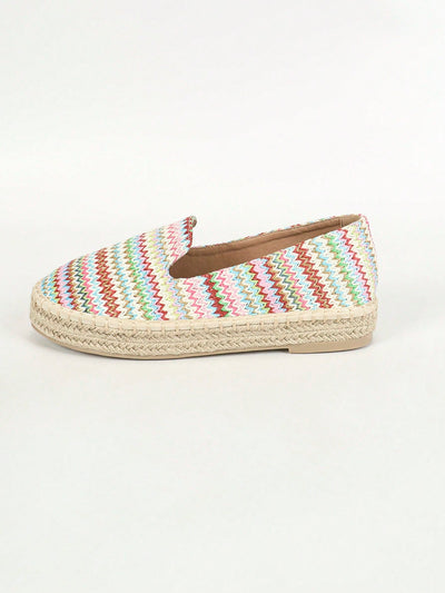 Fisherman Chic: One-Piece Linen Slip-On Shoes for Women