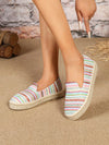 Fisherman Chic: One-Piece Linen Slip-On Shoes for Women