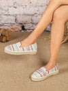 Fisherman Chic: One-Piece Linen Slip-On Shoes for Women