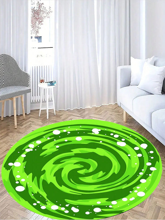 Introduce a touch of sophistication to your home with our elegant green swirl round carpet. With its unique design and vibrant color, it is the perfect addition to any room. This beautifully crafted carpet will elevate the look of your home and provide a comfortable and stylish space in every room.