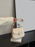This Spring & Summer Grass Braided Bag is a must-have accessory for any fashion-forward individual. The intricate lace flower design adds a touch of elegance to the trendy single shoulder saddle bag style. Made with durable grass materials, this bag is perfect for the warmer seasons. Upgrade your wardrobe with this fashionable and functional bag.