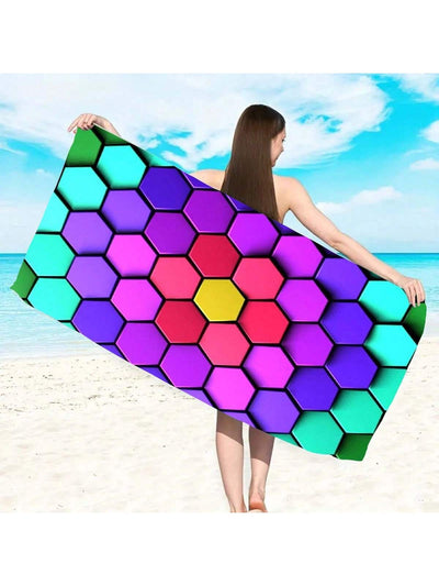 Summer Essential: Extra Large Beach Towel for Ultimate Absorption and Sun Protection - Perfect for Beach Parties, Camping, and Travel