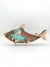 Oceanic Fish Carving: Handcrafted Wooden Decoration for Home and Office