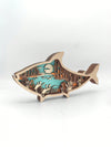 Oceanic Fish Carving: Handcrafted Wooden Decoration for Home and Office