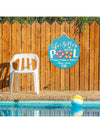 Personalized Pool Rules: Round Wood Sign for Summer Outdoor Decor