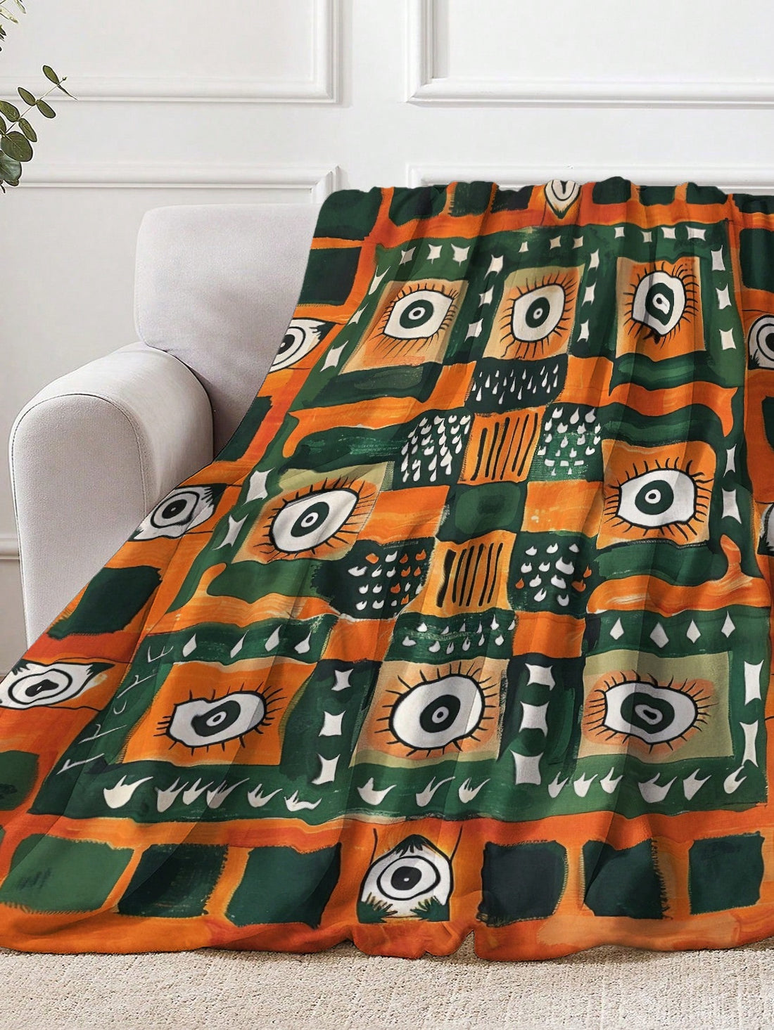 Cozy up in style with our Ethereal Eye-Printed Plush <a href="https://canaryhouze.com/collections/blanket" target="_blank" rel="noopener">Blanket</a>. Perfect for picnics, travel, or just snuggling at home, this soft and comfy blanket is suitable for kids and adults alike. Its whimsical cartoon design makes it a great gift for any occasion, and its unisex style makes it perfect for anyone. Get yours now and add a touch of retro charm to your home!