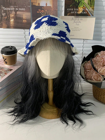 Chic Handmade Knitted Flower Bucket Hat: A Sweet Fashion Statement for Spring and Summer