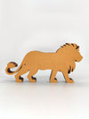 Handcrafted Wooden Lion Figurine: Creative Prairie Series Home Decor