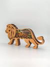 Handcrafted Wooden Lion Figurine: Creative Prairie Series Home Decor